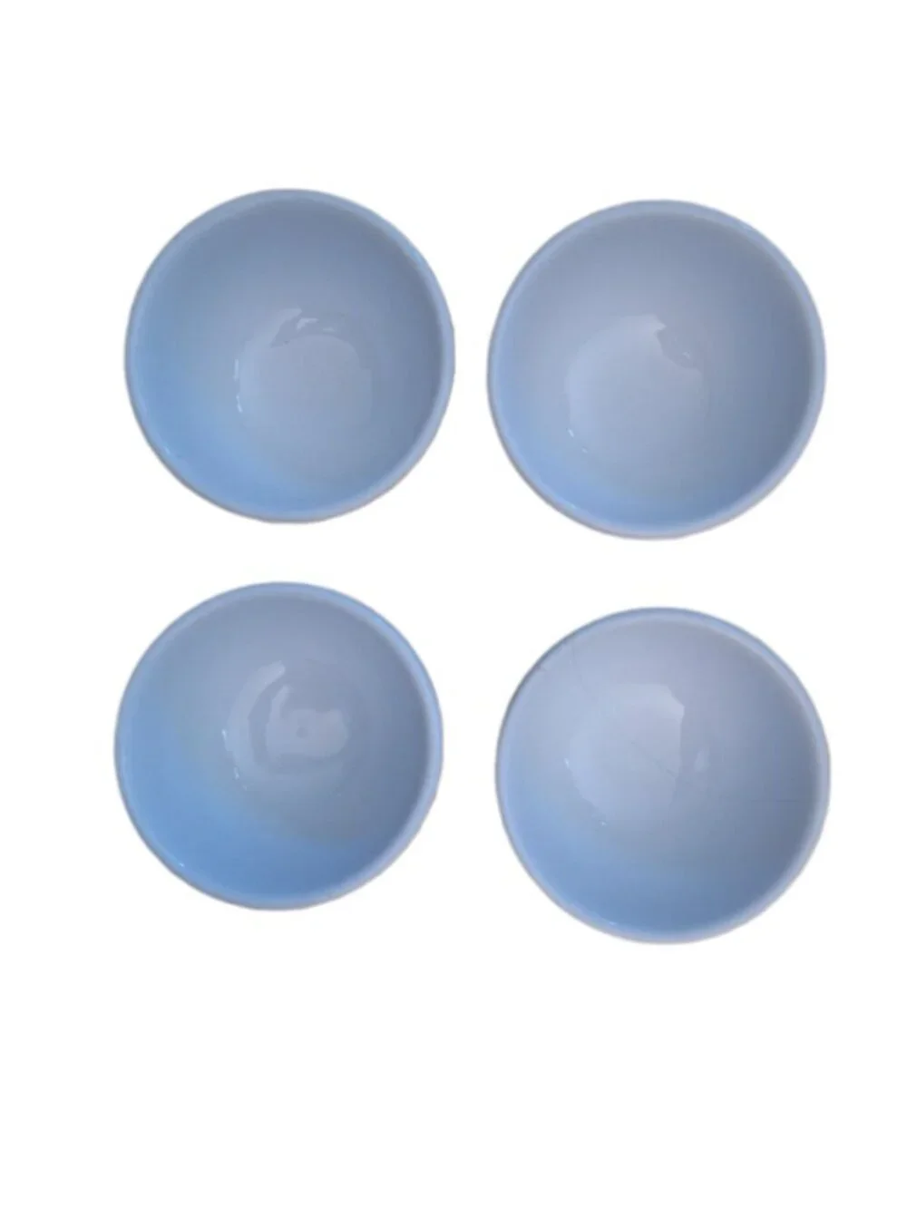 Primagera Portugal Fluted Ceramic 6oz Ramekin Bowls Set of 4